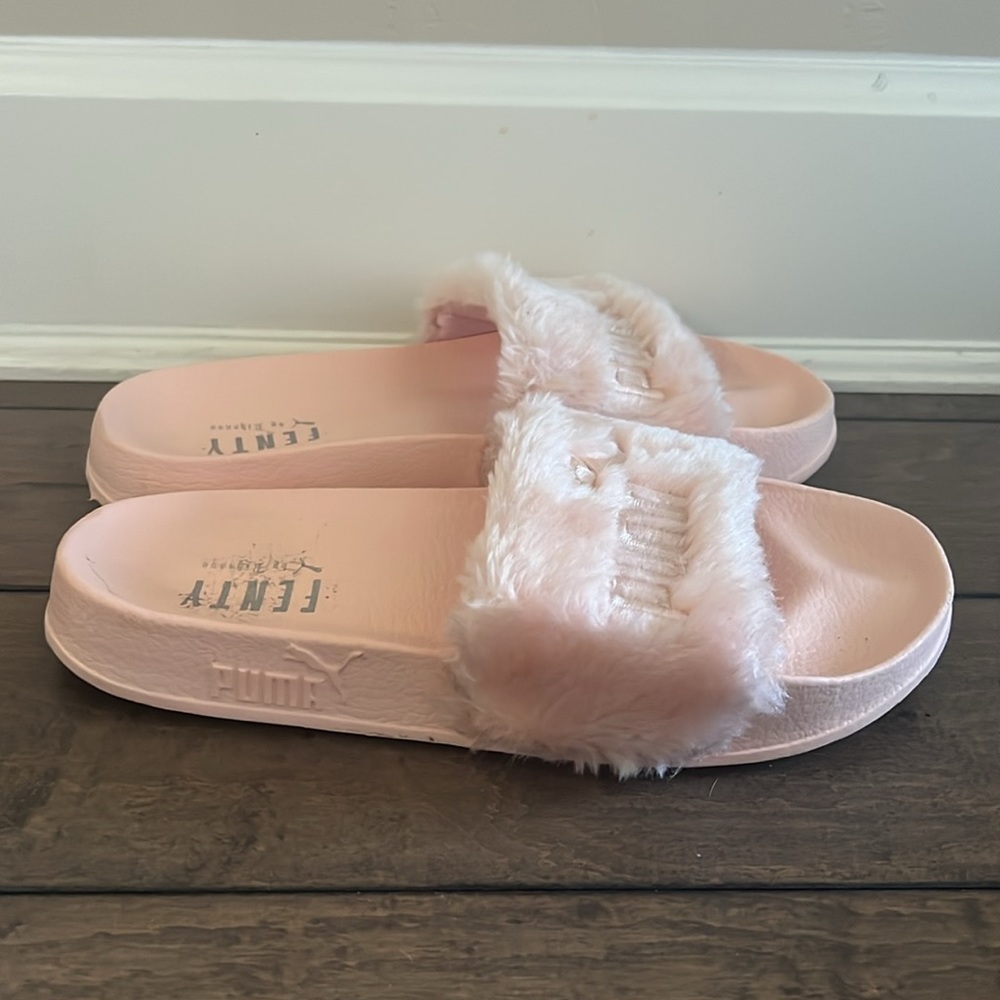 Puma x Fenty by Rihanna Faux Fur Slides, 8.5